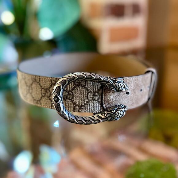 GUCCI GG Supreme Monogram Dionysus Beige Suede 80.32 - Picture 1 of 4